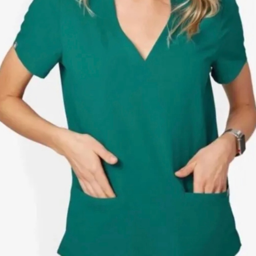 COPY - Hunter green FIGS scrub top size M